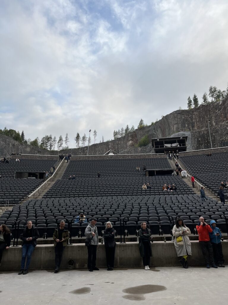 view of the seating area from the front of the stage - empty